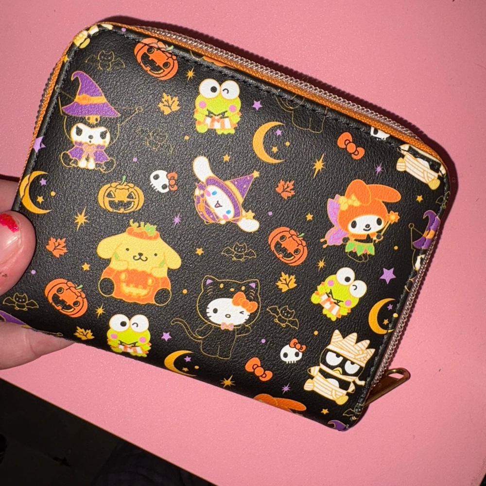 Loungefly Halloween Themed Key & Card Holder - Black and Orange